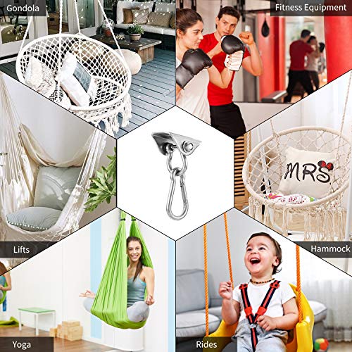Ulikey Deckenhaken Hängesessel, 450KG Kapazität Edelstahl Deckenhaken Schaukelhaken Aufhängung Haken für Beton Holz Sets… – Bild 5