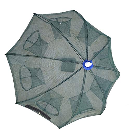 Guangcailun 4/6/8/12 Trous Automatique Pêche épervier Piège De Crevettes Cage Nylon Pliable Crabe Nasse Moulage Réseau