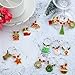 Boao 18 Pieces Wine Glass Charms Christmas Themed Wine Glass Marks Drink Tags Wine Glass Tags for Party Favors and Family Gathering
