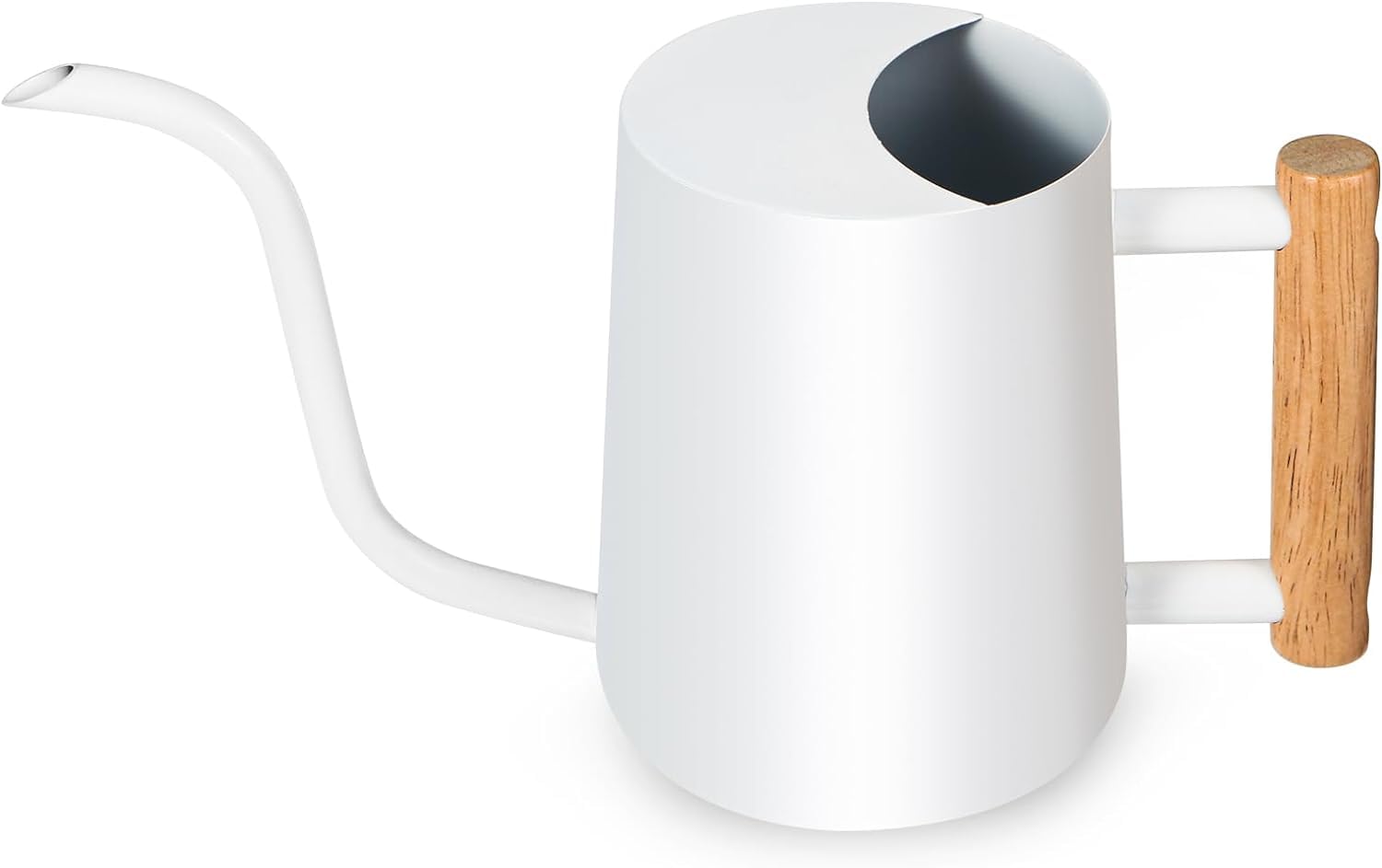 Indoor Metal Watering Can - 1 Litre Small Stainless Steel Can for House Plants, White Modern Decorative Swan Long Spout for Home, Garden, Plant, Bonsai