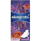Always Radiant Overnight Pads, Size 4, Light Clean Scent, Pack of 3 (66 Total Count) (Artwork May Vary)