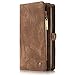 Samsung Galaxy S8 Plus Leather Wallet Phone Case Magnetic Detachable Case with Card Slots Cash Compartment Brown