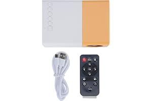 FAUOSWUK Smart Projector, 1080P Portable Projector 100ANSI 1000LM Brightness Manual Focus with Built in Stereo Speakers, for 