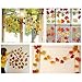 MerryNine 300 Assorted Mixed Deep Fall Colored Artificial Maple Leaves for Weddings, Thanks-Giving, Events and Outdoor Maple Leaf Cafe Decoration (300 Pieces)