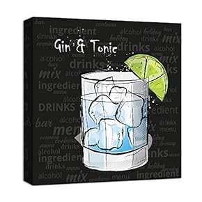 Canvas Wall Art for Living Room,Bedroom Home Artwork Paintings Cocktail Ready to Hang - 12x12 inches