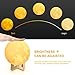 Moon Lamp, ICOCO 3D Luna Moon Lamp Dimmable Tap Control LED Night Light 8 Colors, USB Rechargeable Home Decorative Light 3D Printing Moon Lamp for Creative Gift with Wooden Holder 5.9 Inch