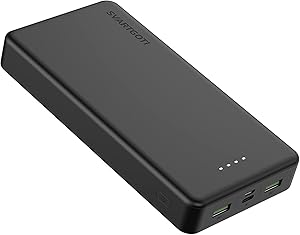 SVARTGOTI Portable Charger 20000mAh Dual USB Power Bank, Fast Charging External Battery Pack with USB-C Input Compatible with iPhone, Samsung, iPad, and More