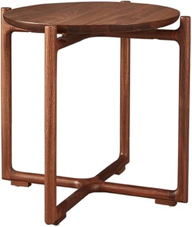Y Leah Tavolino Da Salotto Nordico In Noce Nera Tavolino In Puro Legno Massello Tavolo Angolare Angolo Tavolo Rotondo Amazon It Casa E Cucina