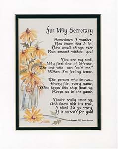 Amazon.com: A Thank-You Gift Present Poem For A Great Secretary #174: Aromatherapy Candles ...