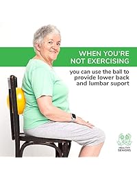 Pelota de ejercicio con sillón de terapia física Healthy Seniors Mini   Guía impresa incluida
