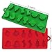 3 Pack Silicone Christmas Candy Molds, DanziX Christmas Chocolate Molds for Holiday Party Cake Decoration - Red,Green