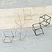 Helen de Lete Elegant Geometric Pattern Sqaure Earrings (silver)