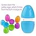 Unomor Jumbo Plastic Easter Eggs Containers for Filling Specific Treats, Easter Party Favor, Easter Eggs Hunt, Basket Stuffers Filler, Classroom Prize Supplies, Assorted Colors, Pack of 12
