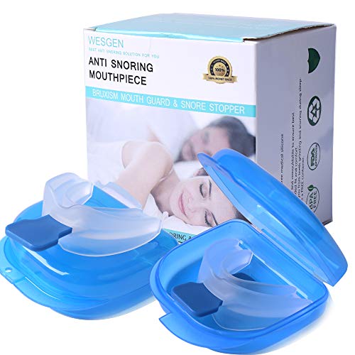 WesGen 2 Pack Mouth Guards for Teeth Grinding, 2019 Upgraded Aid Snore Reducing for Natural and Comfortable Sleep - Thumbnail 7