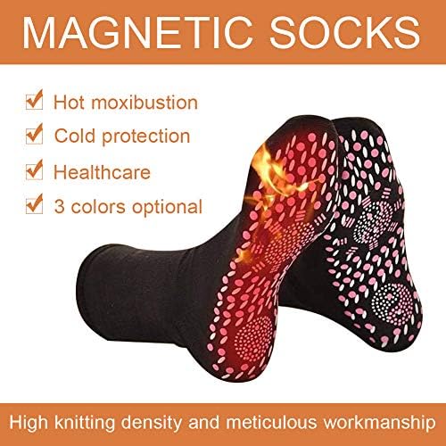 Self-heating tourmaline socks for fatigue relief.