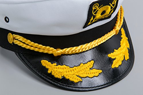 Jacobson Hat Company Men's Adult Yacht Cap, White, One Size