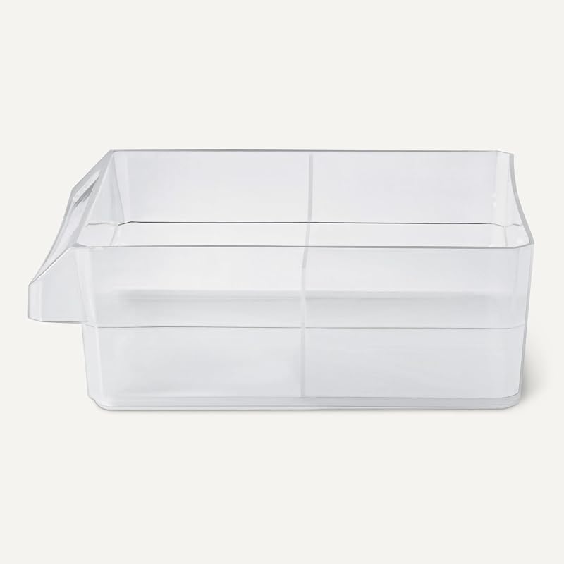 Unidade de gavetas organizadoras, 24 compartimentos de plástico com divisórias para escritório/trabalhos manuais/ferramentas, montagem de parede, 16 x 54,1 x 40,1 cm, preto