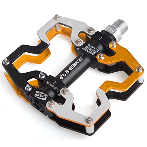 INBIKE Bicycle Pedal, Alloy Body Three Sealed Bearing Cycling MTB