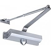 Automatic Door Closer Adjustable Size 4 Closers Commercial Grade 3 Spring Hydraulic Door slam Preventer Auto Door-Closer, Easy Installation &amp; Instructions Silver