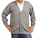 Cardigan Golf Sweater Alpaca Vneck Buttons and Pockets GREY made in PERU