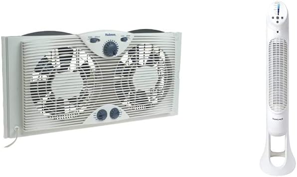 Amazon.com: Holmes Dual 8" Blade Twin Window Fan with Manual Controls