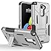 LG G Stylo 2 LS775 Case,LG G Stylus 2 K520 Case, CASEPLAY [Kickstand] [Swivel Belt Clip] Rugged Holster ShockProof Armor Protective Hybrid Case Cover (Silver)