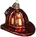 Old World Christmas Ornaments: Fireman's Helmet Glass Blown Ornaments for Christmas Tree (32225)