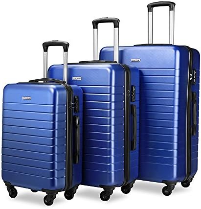 Luggage Sets Spinner Hard Shell Suitcase Lightweight Luggage - 3 Piece (20" 24" 28") - Galaxy
