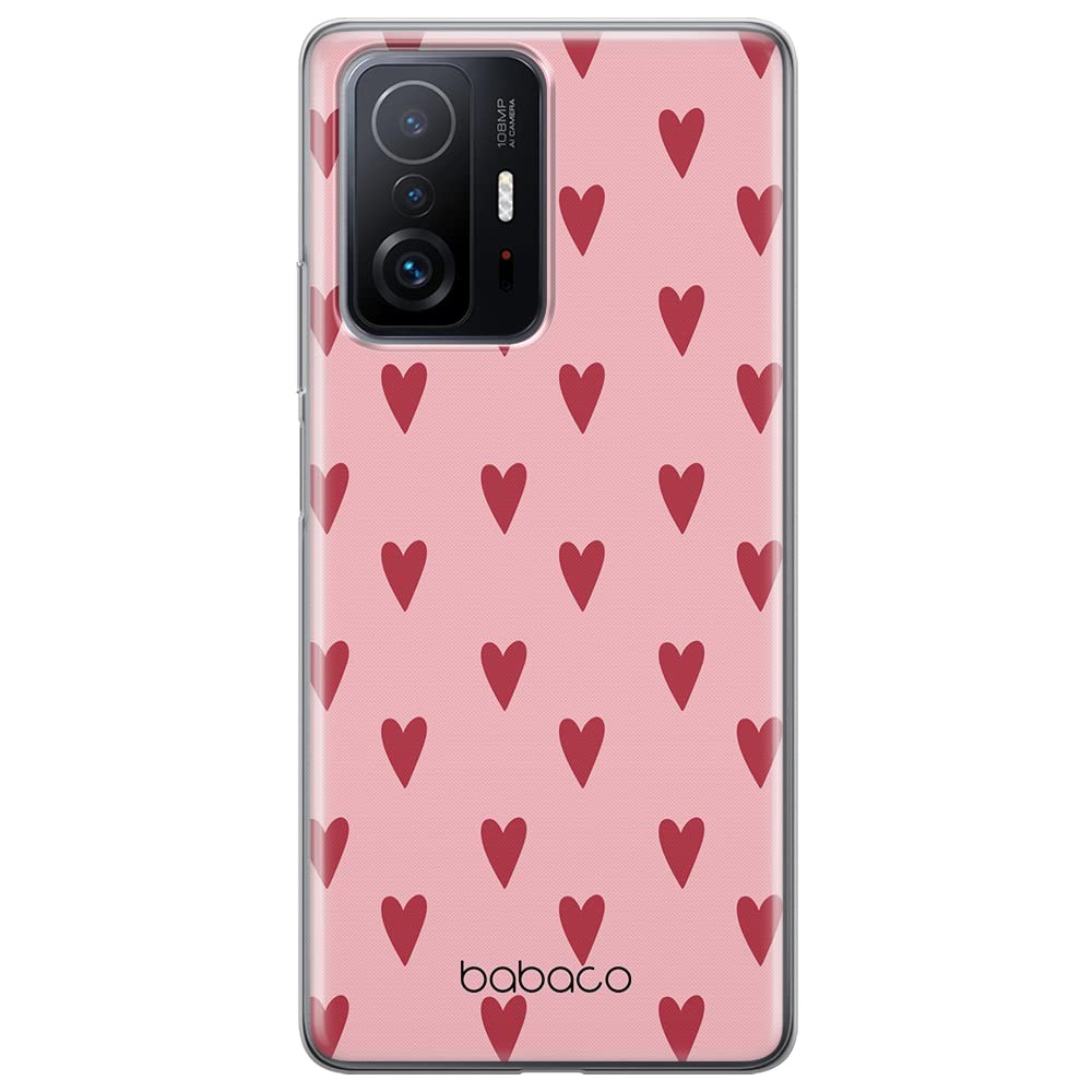 Babaco ERT GROUP mobile phone case for Xiaomi 11T 5G / 11T PRO 5G original and officially Licensed pattern Hearts 004 optimally adapted to the shape of the mobile phone, case made of TPU