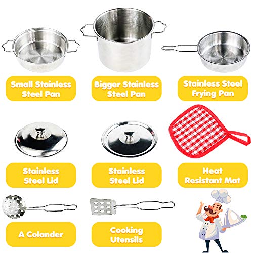 Kinderküche Zubehör Spielküche Kinder Küche Zubehör So Tun Als Ob Spielzeug Utensilien Kochgeschirr Töpfe Pfannen Set… – Bild 6