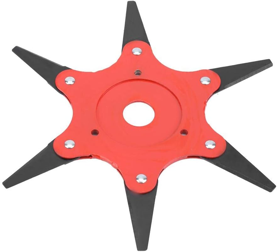 6X Steel Universal Trimmer Head for Lawn Mower Grass Cutter Mowing in Garden Backyard 1 Inch Center Hole