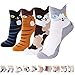 JJMax Women's Sweet Animal Socks Set with Thick Eared Cuffs One Size Fits All , Original Cat Set, One Size