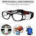EverSport Kids Sports Goggles Children Sport Goggles Teenager Safety Protective Basketball Glasses with Adjustable Strap for Basketball Football Volleyball Hockey Rugby Racquetball (Black)