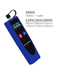 OPM óptico medidor de potencia medidor de factor de potencia Digital, -70 ~ 6dbm con 6 Fibra Óptica longitud de onda, portátil de fibra óptica Cable Tester con Fc convertidor para FC SC ST