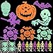37PCs Halloween Decorations Indoor & Outdoor 9.8x9.8 Feet Spider Web with Glow in the Dark Party Supplies,Halloween Party Favors for Kids, Ceiling and Wall Decals