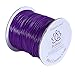 BORUO Brand 1mm Waxed Cotton Cord Beading Cord Waxed String Wax Cording Cord for Jewelry Making and Macrame Supplies 100 Yards Roll Spool Purple Color with Acrylic Jar