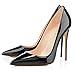 Kmeioo High Heels, Women's Pointed Toe High Heel Slip On Stiletto Pumps Evening Party Basic Shoes