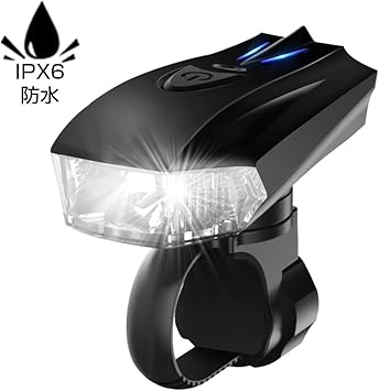 Amazon Gizaniton自転車ヘッドライト Usb充電式 光センサー自動点灯モード搭載 Ipx6防水防振 高輝度 5段階点灯モード Ledヘッドライト 自転車用ヘッドライト スポーツ アウトドア 自転車 サイクリング用ライト 防水 防災フロント用 Gizaniton ヘッド ライト