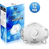 Dust Mask Respirator Face Masks N99 Pollution, Painting, Allergy, Disposable (12 Pack)