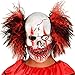 XIAO MO GU Latex Halloween Party Cosplay Face Mask Crazy Clown Costumes Mask Creepy Funny for Adults (Crazy)