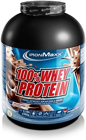 Ironmaxx 100% Whey Protein, Protein Powder for Eiweißshake, Eiweißpulver Water-Based Flavoured Chocolate & Cookies, 2.35 kg