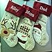 WEWILL Express Set of 3, 18'' Personalized Christmas Stockings with Embroidery Technology Xmas Stockings for Family Kids