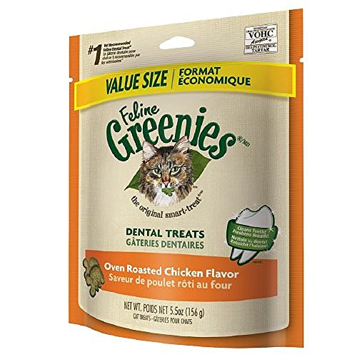 Feline Greenies Dental Treats Oven Roasted Chicken for Cats 5.5 oz,Pack of 2 Feline Greenies Dental Treats Oven Roasted Chicken for Cats 5.5 oz,Pack of 2