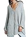 Choco Mocha Women's V-Neck Pockets Loose Stripes Knitted Long Sweaters
