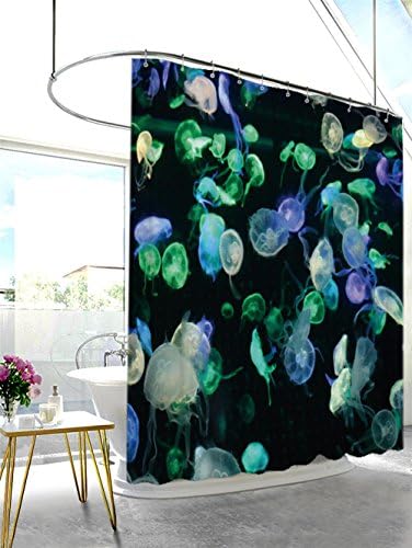 Dbtxwd Polyester Shower curtain 3D Sea storms Individuality Digital printing Bathroom Waterproof Visual space Blackout Thickened Occlusion curtains , 3 , 180200cm