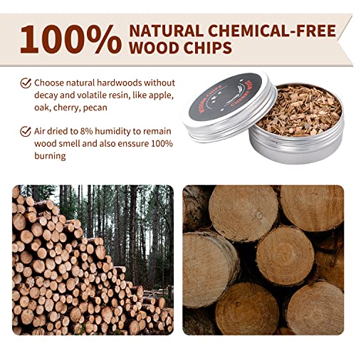 Wood Chips for Smoking As Cocktail Smoker Kit with Oak Wood, Pecan