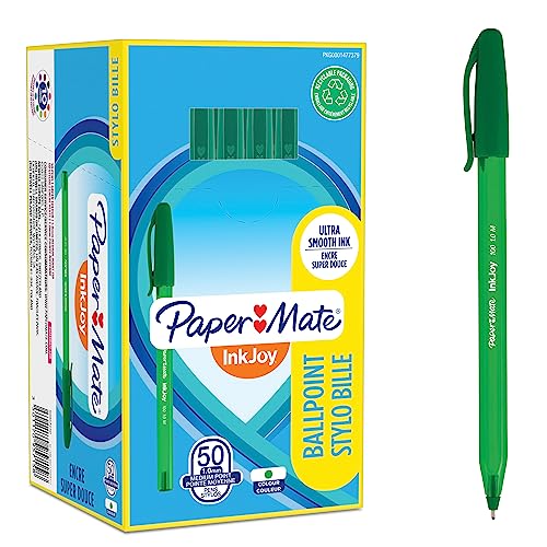 Paper Mate InkJoy 100ST Kugelschreiber | mittlere Spitze (1,0 mm) | Grün | 50 Stück