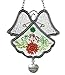 Grandmother Angel Sun Catcher - Pressed Flowers in Suncatcher with Silver Heart Grandma Charm - Gift for Grandma