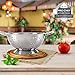 Wirezoll Pro Chef Kitchen Tools Stainless Steel Colander Strainer - Metal Kitchen Sink Pasta Drainer with Wide Grip Basket Handles to Strain Large Pots Noodles, Fruits, Vegetables