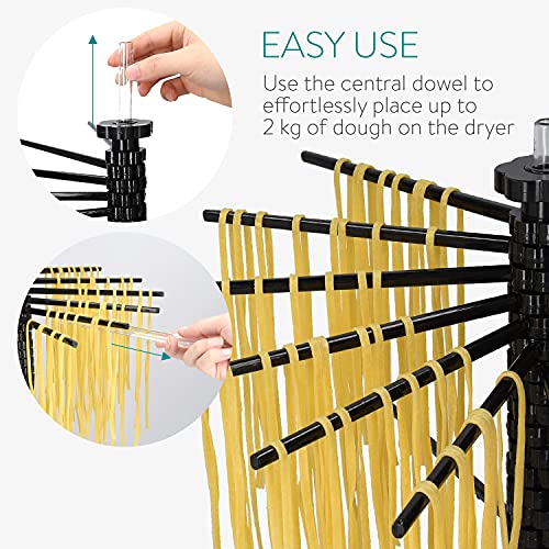 Navaris Collapsible Pasta Drying Rack Tall Spaghetti Noodle Dryer